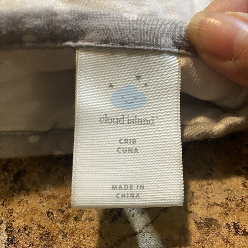 Target Cloud Island Safari Animals Zoo Baby Blanket Grey White Soft Quilted - Picture 3 of 8